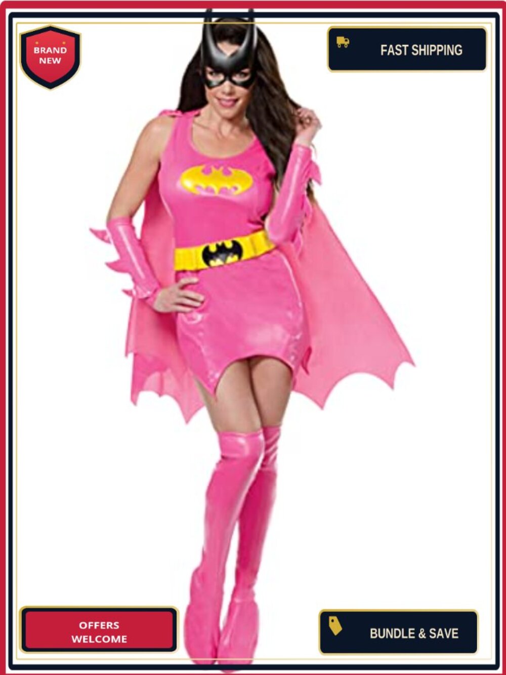 Rubies DC Comics Batgirl Costume Dress Cape Mask Belt Size XS